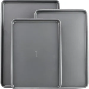 Goodcook Nonstick Steel 3-Piece Cookie Sheet Set Baking Sheets: Home & Kitchen